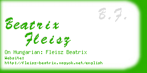 beatrix fleisz business card